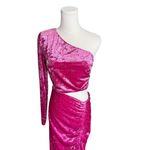 Saylor  - Niamh Asymmetric One Shoulder Stretch Velvet Dress Sz M Photo 4