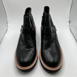 Eileen Fisher NWOB  Womens Cargo Black Leather Wedge Bootie Sz 7.5 2296 Photo 4