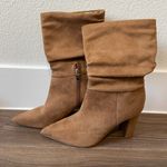 Nine West Women's Unni Brown Block Heel Slouch Boot Photo 1