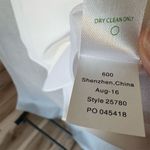 Lilly Pulitzer Lily Pulitzer 2XS White Silk V-Neck Sleeveless Blouse Casual Photo 3