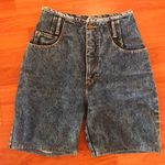 Paris Blues  Acid Wash High Waste Denim Shorts Photo 0