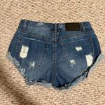One Teaspoon  Bandits Relaxed Fit Long Rise Distressed Destroy Shorts- Size 25 Photo 6