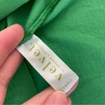 Anthropologie EUC Velvet  women's bright green scoop neck braided back tank top S Photo 5