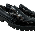 Dolce‎ Vita Elias Loafers Patent Leather Chunky Lug Sole Black Size US 6.5 Photo 0