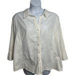 Cato  Women 26/28W Brocade Paisley‎ Flip Cuff Sleeves Button Down Blouse MomCore Photo 0