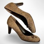 Salvatore Ferragamo Ferragamo Shoes Womens 7 2A Narrow 'Galena' Heels Calf Hair Leather Animal Print Photo 1