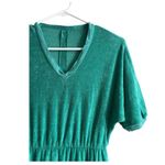 Vintage 1970s terry cloth dress Size Small Green Photo 3