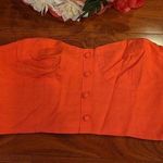 Bar III Orange Strapless Tube Top Size Small Photo 0