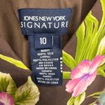 Jones New York 10 Silk Floral Sleeveless Dress Brown Tropical Beach Vaca Summer Photo 4