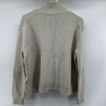 J.Crew Turtleneck Pullover Sweater Knit Oversized Ribbed Trim Cozy White Small Photo 2