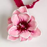 ZARA New  Big Flower Pendant Necklace Gift Vintage Women Party Holiday Jewelry Photo 8