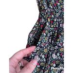 Loft Floral Long Sleeve Wrap Romper Black Multicolor Size M Photo 5
