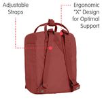 Fjallraven Mini Kanken Backpack Water Resistant DAHLIA Red Photo 8