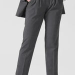 Universal Standard ‎ Silvia Slim Cut Trousers in Castlerock Grey Size 2 NWT Photo 0