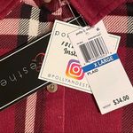 Polly & Esther Juniors’ Tie Front Cozy Plaid Shirt Photo 10