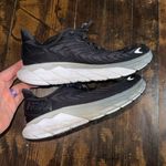 Hoka  One One black & white athletic running 10 sneakers Photo 2
