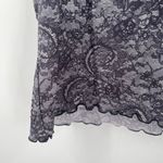 Y2K Top Large Short Sleeve 2000s Lace Print Rhinestones Babydoll Bratz Vintage Black Photo 5