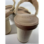 A New Day  Womens Basil Sandal Heel Tan Braided Slip On High Open‎ Toe 8.5 NWT Photo 4