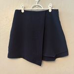 Waverly Grey Anthropologie Lena navy blue overlapping mini skirt size 4 Photo 1