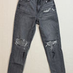 American Eagle  Outfitters Gray Distressed Cropped Jeans Photo 0
