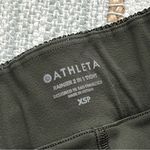 Athleta Rainier 2 in 1 Green Animal Print Tight With Shorts Women’s XS Petite Photo 7