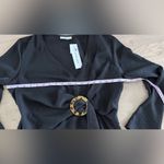 Topshop  Black Mini Dress with Tortoise Ring size 6 NWT Photo 8