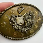 Steampunk Owl Elgin Watch Parts Bronze Belt Buckle Photo 1