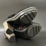 Coach  Poppy Rena Black Suede Slingback Wooden Heels Platform Sandals Size 5.5M Photo 7