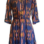 Dolce Vita Womens XS Blue Orange Southwest Weatern Print Fit N Flare Mini Dress Photo 0