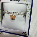 Disney  fine silver-plated adjustable charm bracelet featuring a Mickey Mouse jac Photo 1