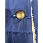 Zshow Womans Quilited Puffer Vest Hood Navy Blue Warm Fur Lined Size‎ Medium New Photo 3