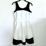 AQUA Black and White Fit and Flare Dress Size Medium Photo 0