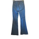 Gianni Bini GB High Waist Flare Leg Striped Jeans Blue Denim Size 5 Photo 6