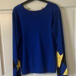 Annie Griffin Annie Blue Sweater with Argyle Pattern and Long Sleeves Photo 6