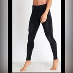 Alo Yoga Women’s Size S High Waist Moto Legging Black Leather Ribbed Panels Photo 10