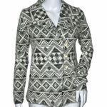 Lucky Brand Jacket Black White Aztec Southwest Casual Boho Tribal Womens XS Photo 0