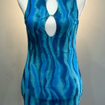 Motel Rocks Blue Motel Psychedelic Ravewear Mini Dress Size M NWT Photo 0
