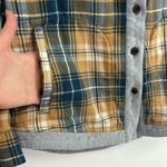 Marmot  Reagan Plaid Hooded Flannel Women’s Size XS in Yellow, Blue, White & Gray Photo 5