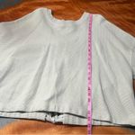 Fabletics Anna Tie Back Sweatshirt 1X Dusty Teal new yoga workout top cotton Photo 9