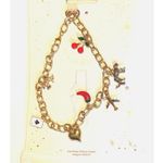 A Little Obsessed Phone Charm Bracelet Heart~tiger ~Cherry~pepper Lock n Key NEW Gold Photo 4