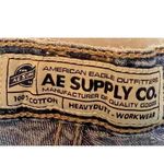 American Eagle  Blue Jean Shorts Vintage AE Supply Co Womens Size 2 Pockets Logo Photo 8