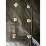 Marvin Richards J. Percy For Genuine Black Leather Coat Double Breasted Small Photo 11