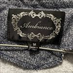 Ambiance Blue Heathered Pea Coat Size M Photo 1