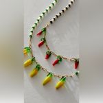 Free People  Vibrant Red Hot Beaded Choker in Emerald Photo 1