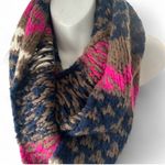 Saks 5th Avenue Saks Fifth Avenue Pink and Brown Knit Infinity Scarf Photo 1