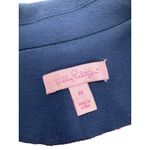 Lilly Pulitzer Womens Classic Navy Blue Blazer Pink Lining Single Button M casua Photo 5