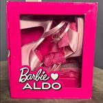 ALDO Barbie x Collection Pink Satin Platform Heart Sandal Block Heel 7.5 Photo 15