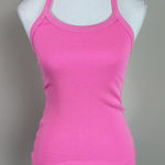 Aerie  Halter Ribbed Vibrant Pink‎ Top Size Small Photo 0