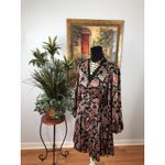 1. State  Women 6 long sleeve V-neck mini dress with a paisley print Barbiedoll Photo 3