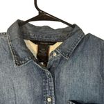 Calvin Klein Blue Cotton Collared Long Sleeve Denim Button Down Shirt Women Sz S Photo 6